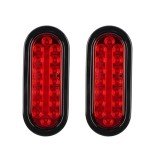 6" Oval Red LED Trailer Light - 2 Pack
