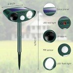 2 Pack Ultrasonic Solar Animal Repellers with Motion Sensor