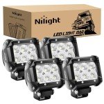 Nilight 18W LED Pod Flood Lights (4 Pack)