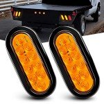 Nilight 6" Amber LED Trailer Tail Lights - 2PCS