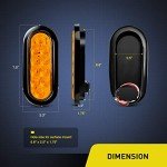 Nilight 6" Amber LED Trailer Tail Lights - 2PCS
