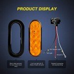 Nilight 6" Amber LED Trailer Tail Lights - 2PCS
