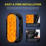 Nilight 6" Amber LED Trailer Tail Lights - 2PCS