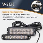 Amber White LED Strobe Light Kit for Vehicles