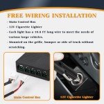 Amber White LED Strobe Light Kit for Vehicles