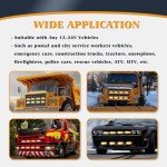 Amber White LED Strobe Light Kit for Vehicles