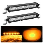 7-Inch Amber Yellow Off-Road LED Light Bar