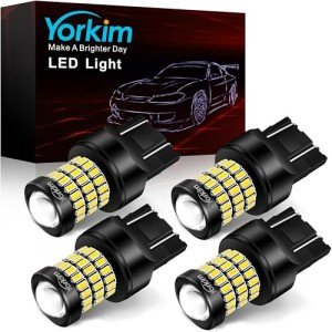 Yorkim 7440 LED White Bulbs for Cars, 4-Pack