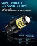 Yorkim 7440 LED White Bulbs for Cars, 4-Pack