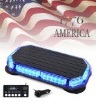 Xprite Blue Emergency Strobe Light Bar with Control Panel