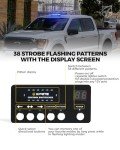 Xprite Blue Emergency Strobe Light Bar with Control Panel