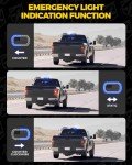 Xprite Blue Emergency Strobe Light Bar with Control Panel