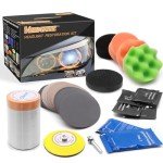 37PCS Car Headlight Restoration Kit with Polishing Tools