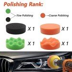 37PCS Car Headlight Restoration Kit with Polishing Tools
