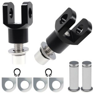 Amavoler Black Motorcycle Foot Pegs and Mount Kit