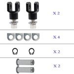 Amavoler Black Motorcycle Foot Pegs and Mount Kit