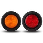 8-Pack 2-Inch Round LED Trailer Marker Lights