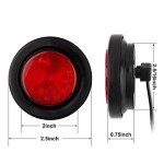 8-Pack 2-Inch Round LED Trailer Marker Lights