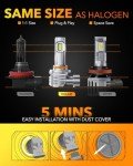 OXILAM H11 LED Bulbs, 18000LM, Cool White, Pack of 2