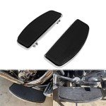 Harley Motorcycle Driver Floorboards with Rubber Inserts