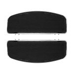 Harley Motorcycle Driver Floorboards with Rubber Inserts