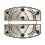 Harley Motorcycle Driver Floorboards with Rubber Inserts