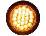 4-Inch Round Amber Strobe Light for Vehicles