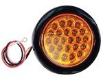 4-Inch Round Amber Strobe Light for Vehicles
