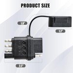 WALSIO 4-Pin Trailer Light Tester with Indicators