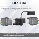 WALSIO 4-Pin Trailer Light Tester with Indicators