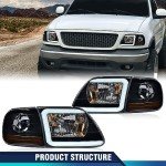 PIT66 Smoky LED DRL Headlights for Ford F150