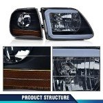 PIT66 Smoky LED DRL Headlights for Ford F150