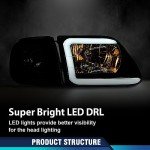 PIT66 Smoky LED DRL Headlights for Ford F150