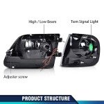 PIT66 Smoky LED DRL Headlights for Ford F150
