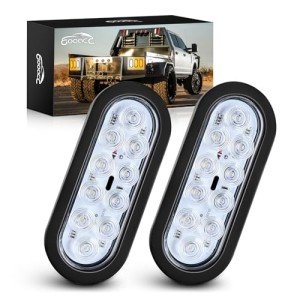 GOOACC 10LED Oval Trailer Tail Lights - 2 Pack