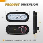 GOOACC 10LED Oval Trailer Tail Lights - 2 Pack