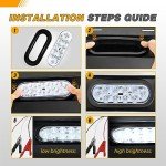 GOOACC 10LED Oval Trailer Tail Lights - 2 Pack