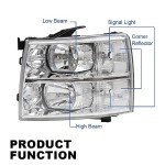G-PLUS Headlight Assembly for Chevy Silverado 2007-2014