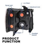 G-PLUS Headlight Assembly for Chevy Silverado 2007-2014