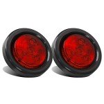 2-Pack Red 2" Round LED Trailer Lights