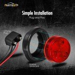 2-Pack Red 2" Round LED Trailer Lights