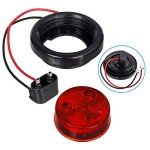 2-Pack Red 2" Round LED Trailer Lights