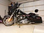Harley Touring Side Covers with Red Pinstripe