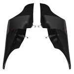 Harley Touring Side Covers with Red Pinstripe