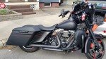 Harley Touring Side Covers with Red Pinstripe