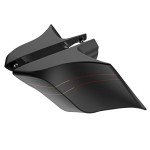 Harley Touring Side Covers with Red Pinstripe
