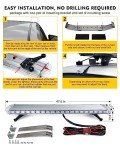 LUMENIX 48" Amber LED Emergency Strobe Light Bar