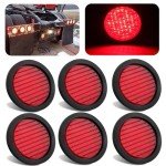4" Round LED Trailer Tail Light Kit - 6Pcs