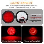 4" Round LED Trailer Tail Light Kit - 6Pcs