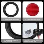 4" Round LED Trailer Tail Light Kit - 6Pcs